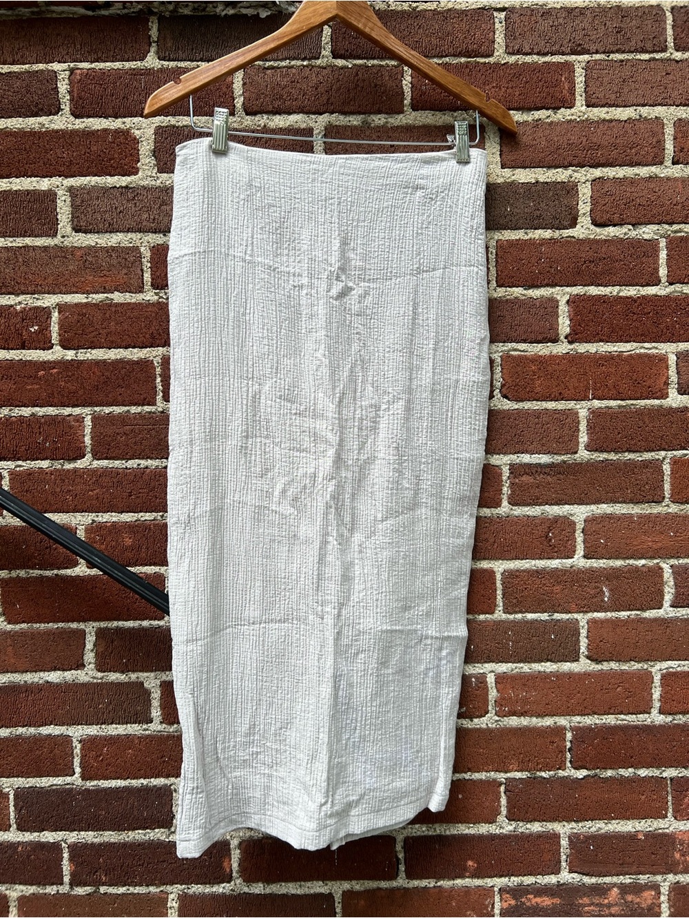 Naya Cream Textured Midi Skirt